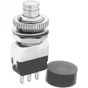 image of APEM 104350003 Pushbutton 220 V AC 2 A 1 x On/(Off) momentary