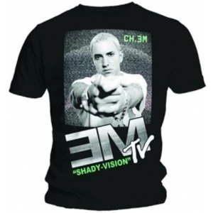 image of Eminem EM TV Mens Black T Shirt: X Large