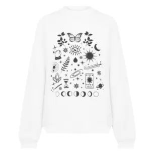 image of Daisy Street Daisy Leath Sweater Womens - White