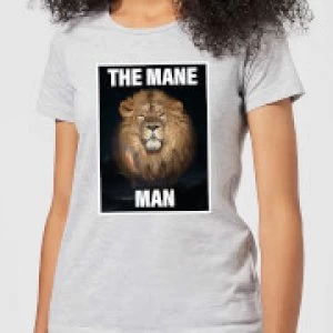 Image of The Mane Man Womens T-Shirt - Grey - 3XL