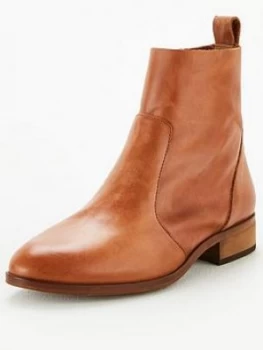 Image of OFFICE Ashleigh Wide Fit Ankle Boots - Tan Leather, Size 7, Women