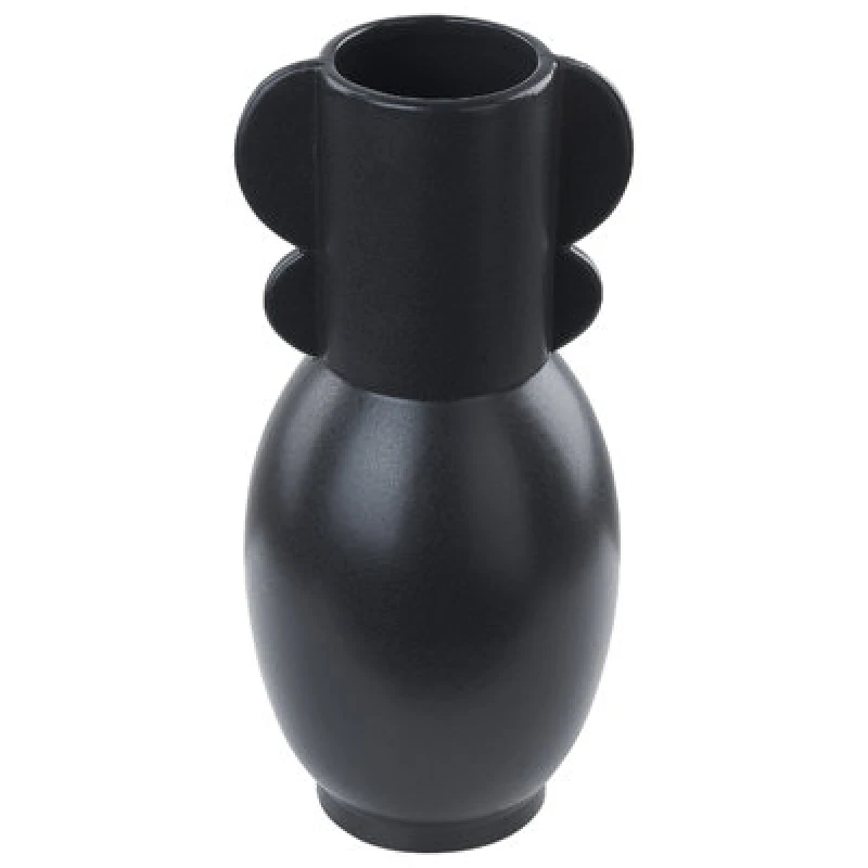 Image of Beliani Flower Vase Mytilene Ceramic 29cm Black