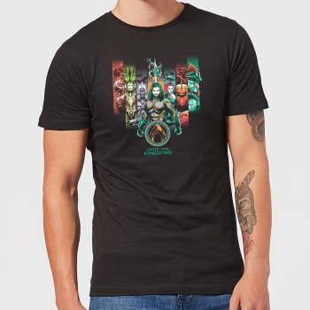 Image of Aquaman Unite The Kingdoms Mens T-Shirt - Black - 3XL - Black