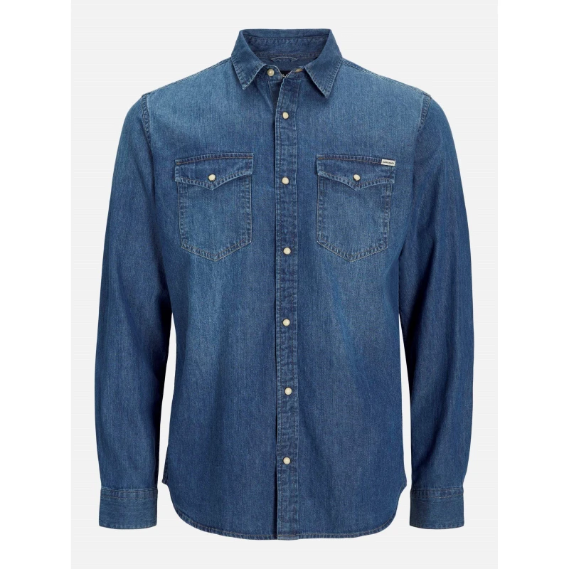 Image of Jack and Jones Sheridan Denim Shirt Mens Mid Blue Denim male L