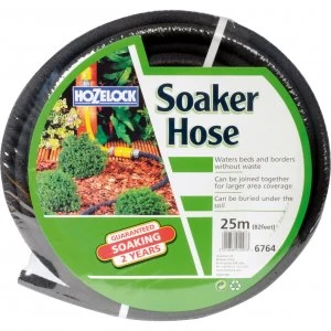 image of Hozelock Porous Soaker Hose Pipe with Connector 1/2" / 12.5mm 25m Black