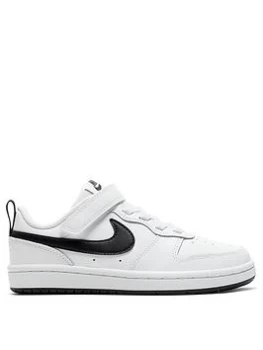 Image of Nike Court Borough Low 2 Childrens Trainer - White/Black, Size 11