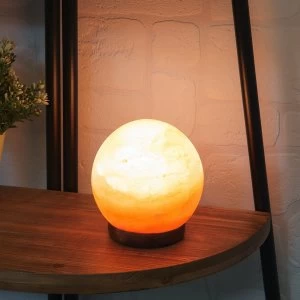 image of Himalayan Rock Salt Sphere Lamp UK Plug 5 Inch