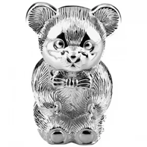 image of BAMBINO BY JULIANA? Silver Plated Teddy Bear Money Box