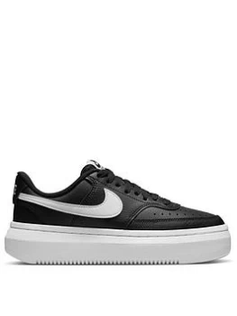 Image of Nike Court Vision Alta Leather - Black/White, Size 3, Women