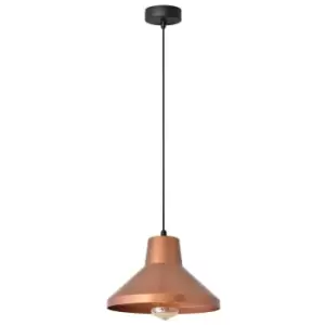 Image of Trinity Dome Pendant Ceiling Light Black, Rose Gold 15.5cm