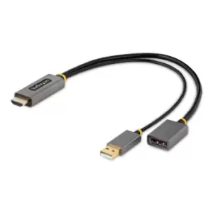 image of StarTech.com 1ft (30cm) HDMI to DisplayPort Adapter Cable, Active...