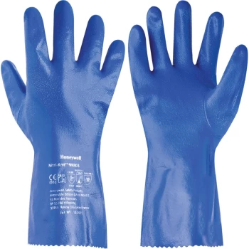 image of NK803 Nitri-Knit Blue Nitrile Gloves - Size 10