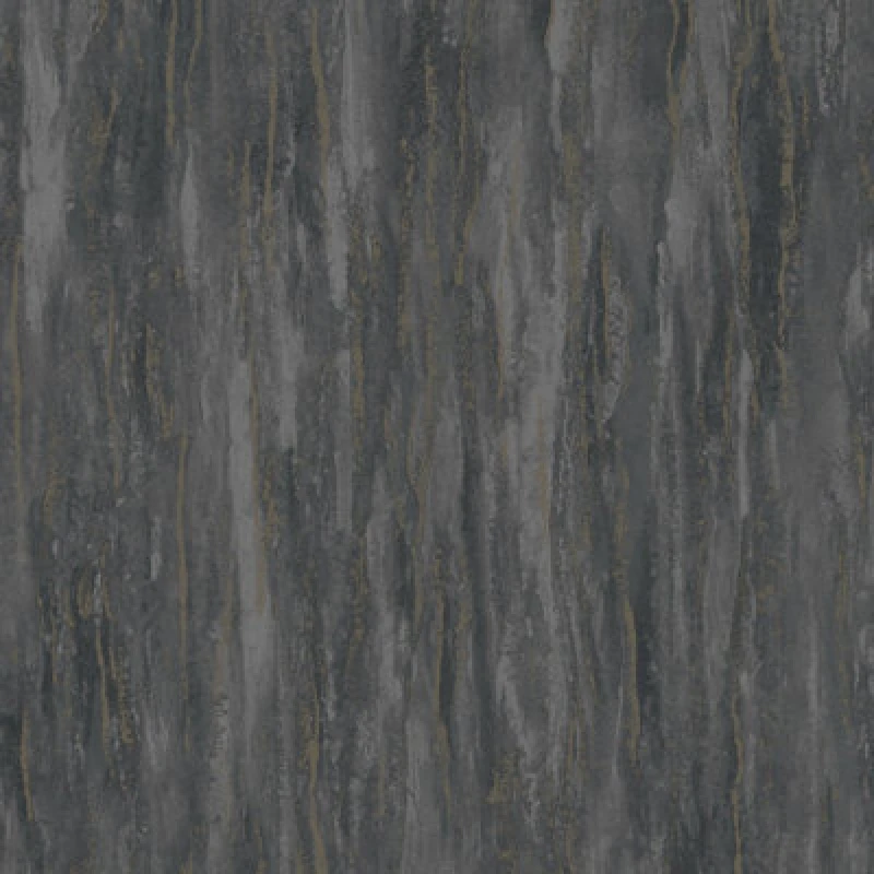 Image of Grandeco Meteora Distressed Painted Plaster Effect Textured Wallpaper, Charcoal Black