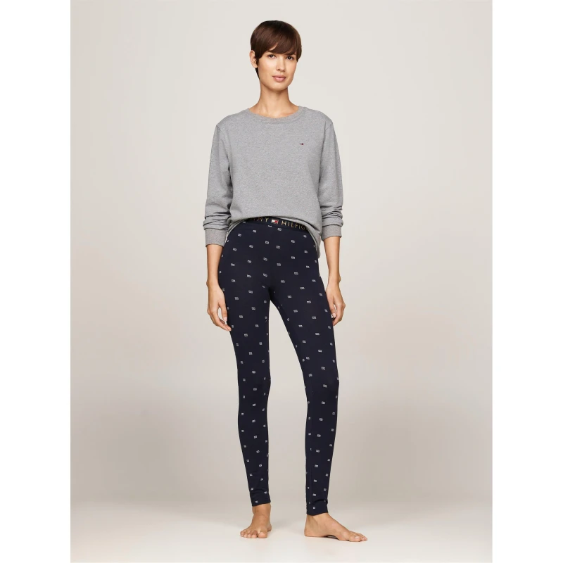 Image of Tommy Hilfiger Legging Pj Set With Eyemask Long Sleeve Pyjama Sets 8 (XS) Blue 43220418310