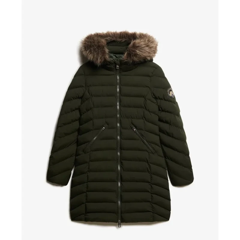 Image of Superdry Fuji Puffer Jacket Short Puffer Jackets 8 (XS) Green 60443715310