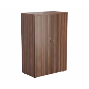 TC Office Cupboard with Lockable Doors with 3 Shelves Height 1200mm, Dark Walnut