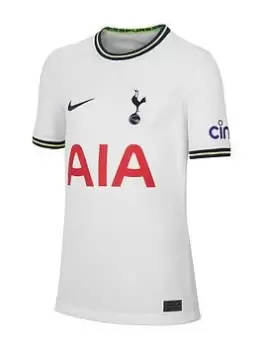 image of Nike Tottenham Youth 22/23 Home Short Sleeved Stadium Jersey, White, Size L