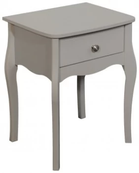 image of Amelie 1 Drawer Bedside Table - Grey