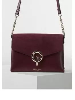 image of Luella Grey Luella Grey Anoushka Three Compartment Crossbody - Damson, Purple, Women