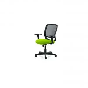 Image of Mave Task Operator Chair Black Mesh With Arms Bespoke Colour Seat Lime