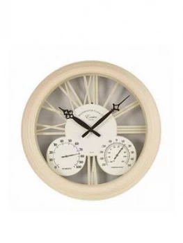 Image of Smart Solar Cream Exeter Wall Clock & Thermometer