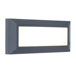 Image of Lutec Helena LED Outdoor Surface Brick Light - Dark Grey