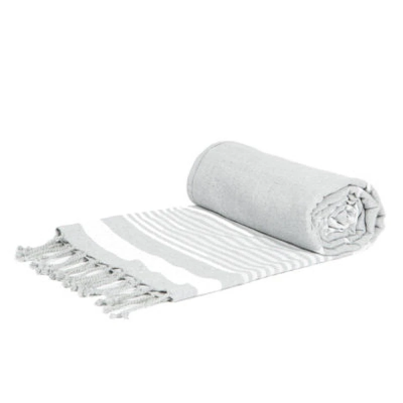 Image of Nicola Spring Deluxe Cotton Turkish Bath Towel - Light Grey
