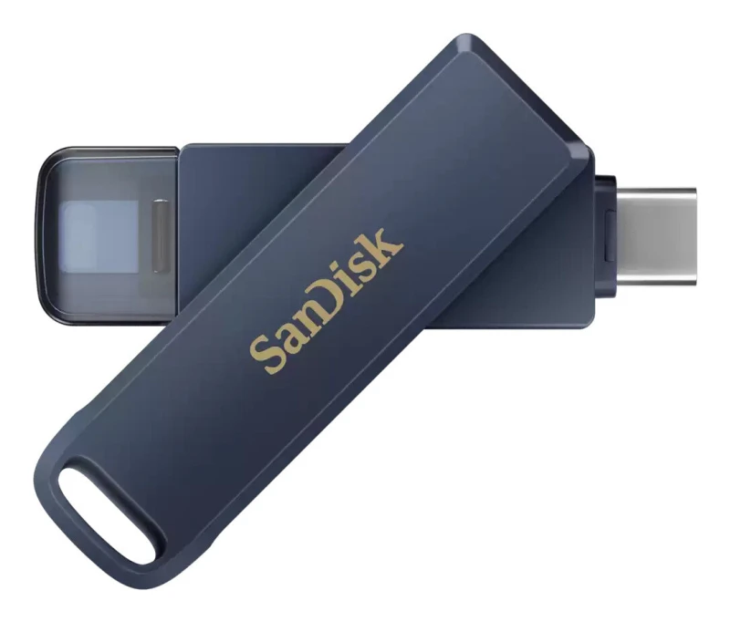 Image of SanDisk SanDisk iXpand USB flash drive 128GB USB Type-C / Lightning 3.2 Gen 1 (3.1 Gen 1) Blue SDIXD0N-128G-GN6NE