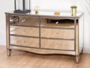 image of Birlea Elysee 6 Drawer Mirrored Chest of Drawers Assembled