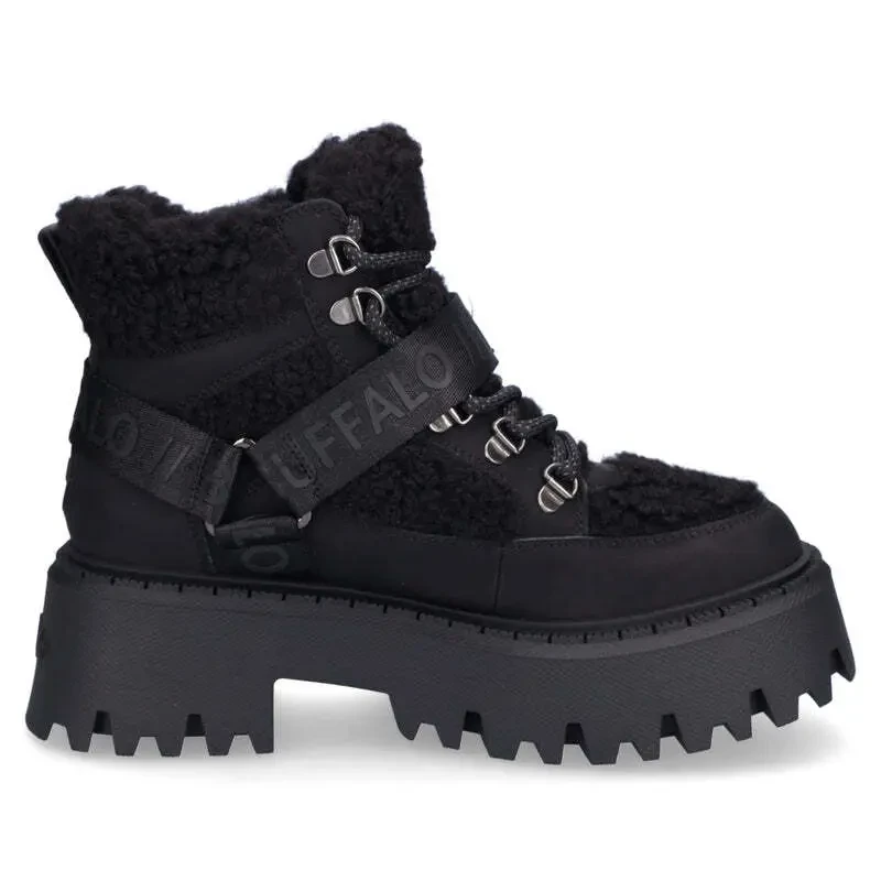 Image of Buffalo Womens boots Buffalo Aspen Com Mid Warm Noir Female 40
