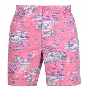 IZOD Saltwater Palm Shorts - Rapture Rose697