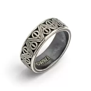 Image of Harry Potter Stainless Steel Lightning Bolt and Glasses Ring - Large