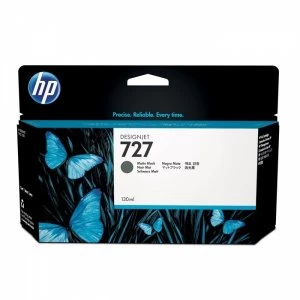 Image of HP 727 Matte Black Ink Cartridge 130ml