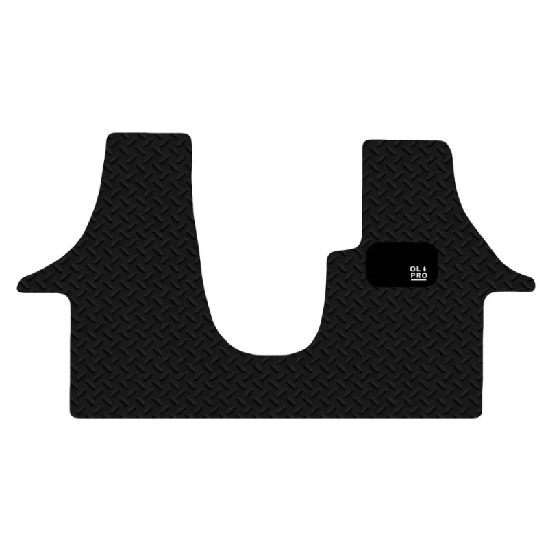Image of Olpro VW T5 T6 Front Rubber Cabin Floor Mat Anti Slip Nylon, Black Multicolor Unisex