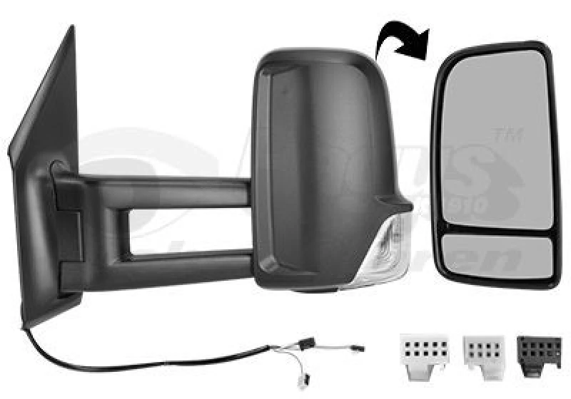 Image of VAN WEZEL Wing mirror VAN WEZEL 2973805