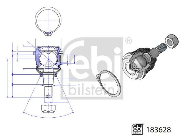 Image of Ball Joint FEBI BILSTEIN 183628