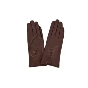 image of Eastern Counties Leather Womens/Ladies 3 Button Detail Gloves (L) (Brown)