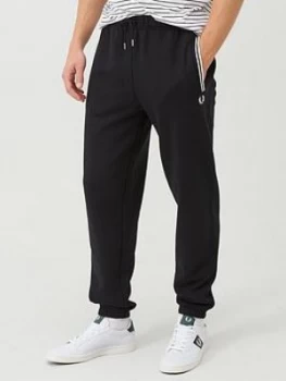 Image of Fred Perry Loopback Sweat Pants - Black, Size 2XL, Men