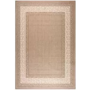 Image of Oriental Weavers Greek Key Flatweave Brown Rug - 160 x 225cm