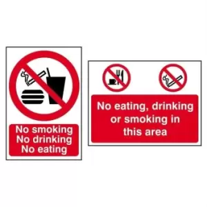 image of No Smoking No Drinking No Eating - PVC (200 X 300MM)