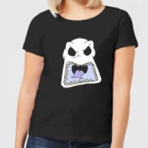 Image of Nightmare Before Christmas Jack Skellington Angry Face Womens T-Shirt - Black
