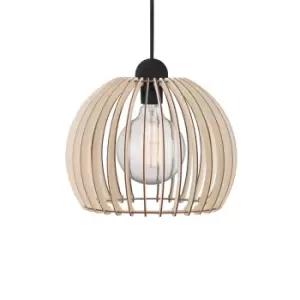 Image of Chino 30cm Wire Frame Pendant Ceiling Light Brown, E27