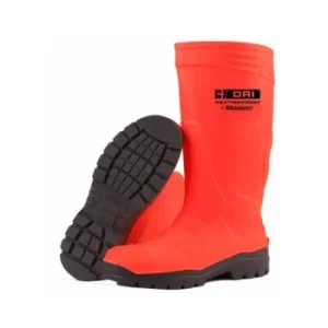 Image of B-Dri Footwear FULL SAFETY FLUORO WELLINGTON BOOT OR 06.5/40 (Pair)