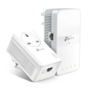 Image of TP-LINK (TL-WPA7617 KIT) AC1200 Wireless Dual Band Powerline Adapter Kit, AV2 1000, AC Pass Through, 1-Port UK Plug
