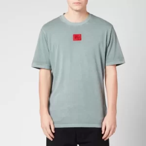 Image of Hugo Boss Logo Patch Crewneck T-Shirt Pastel Blue Size S Men