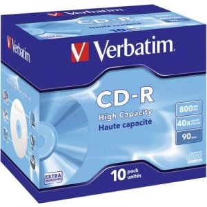 image of Verbatim 10x Blank CD-R 800MB Jewel Case