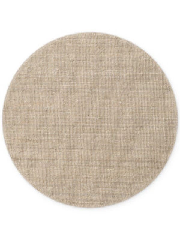Image of The Rugs Jaipur Natural Round Jute Rug Handwoven Durable Dirt-Repellent Carpet In White