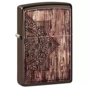 image of Zippo 49180 Wood Mandala Design windproof lighter