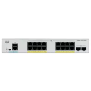 Image of Cisco Catalyst C1000-16FP-2G-L network switch Managed L2 Gigabit Ethernet (10/100/1000) Power over Ethernet (PoE) Grey