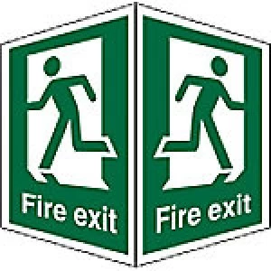 Image of Fire Exit Sign Fire Exit Plastic 30 x 20 cm